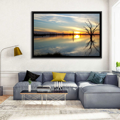 Murray River Sunset Reflection Wall Art