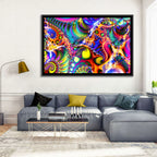 Chromatic Fractal Swirls Wall Art