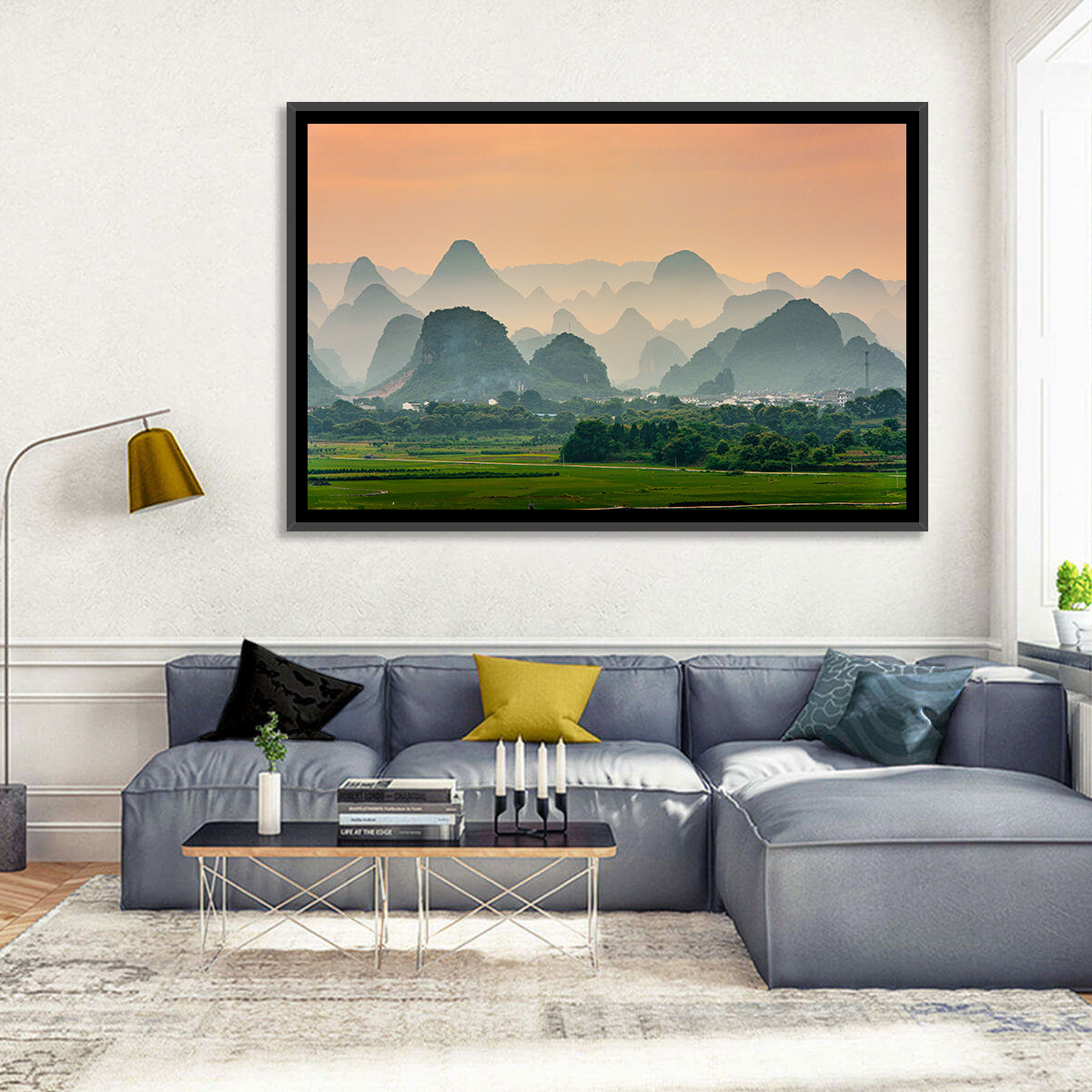 Misty Karst Mountains Wall Art