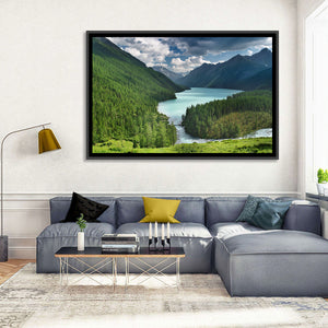 Siberia Woods Mountain Lake Wall Art