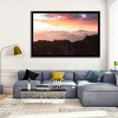 Vancouver Mountains at Sunset Wall Art