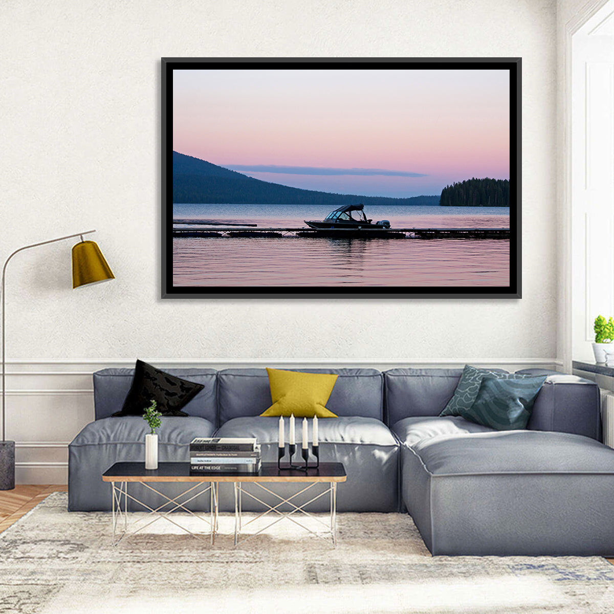Odell Lake Dock at Twilight Wall Art