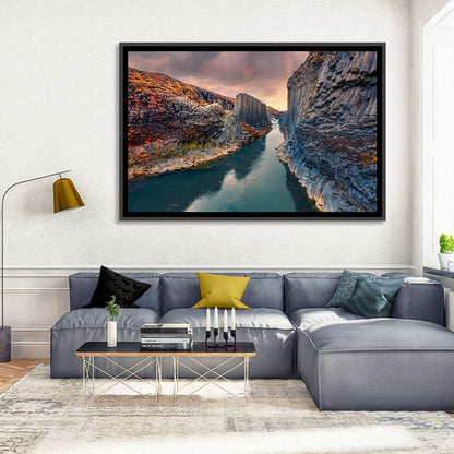 Studlagil Canyon at Sunset Wall Art
