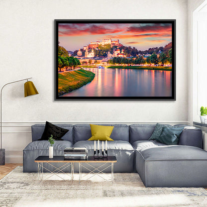 Hohensalzburg Fortress at Sunset Wall Art