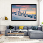 Snowy Carpathian Sunset Wall Art