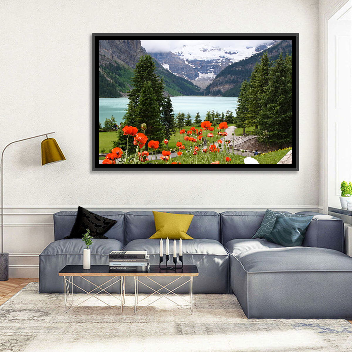 Lake Louise Poppies Wall Art