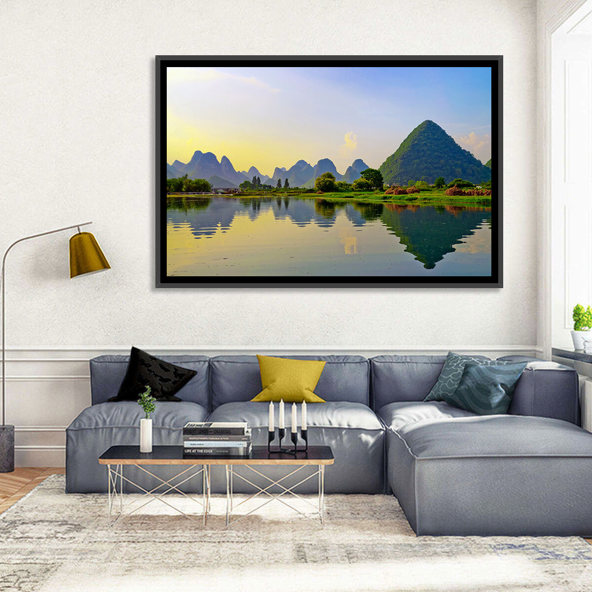 Yangshuo Reflection on Li River Wall Art