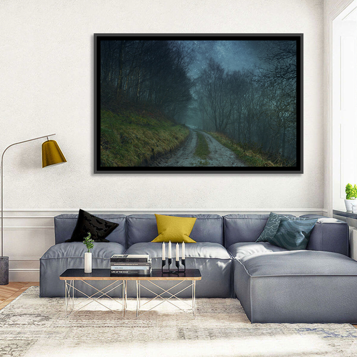 Misty Forest Pathway Wall Art