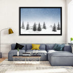 Winter Pine Trees Landscape Wall Art