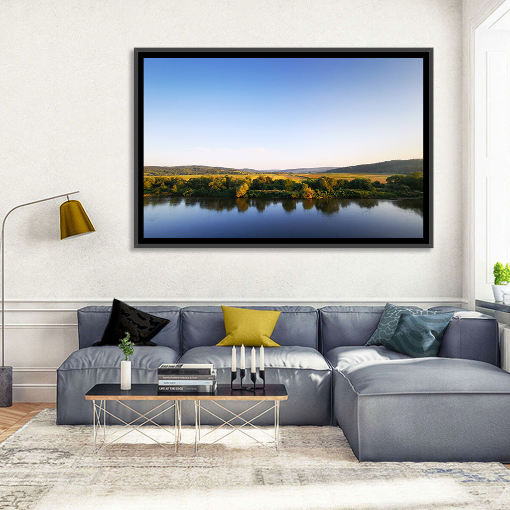 Peaceful River Sunset Wall Art