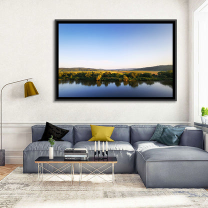 Peaceful River Sunset Wall Art