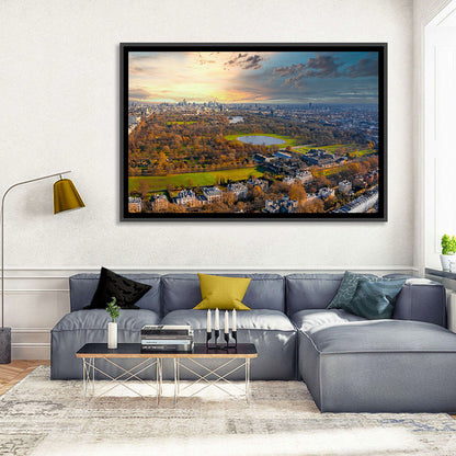 Cloudy Hyde Park Aerial Wall Art