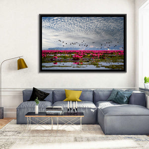 Red Lotus Lake Wall Art