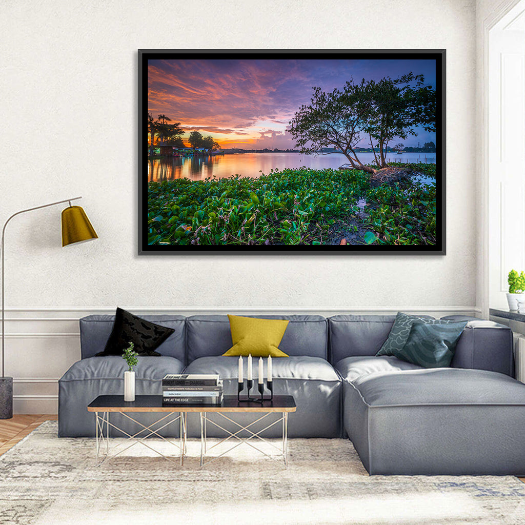 Cipondoh Lake Hyacinth Sunset Wall Art