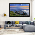 Chained Rowboats at Dusk Wall Art