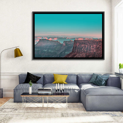 Sunlit Canyon Rim at Dusk Wall Art