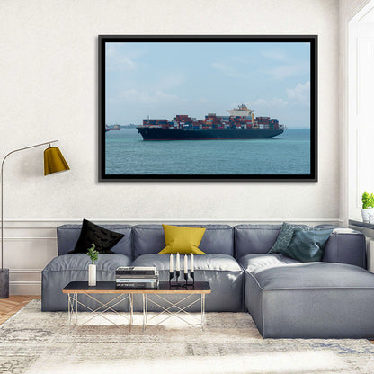 Harbor Container Ship at Sea Wall Art