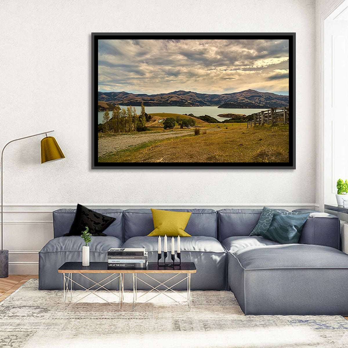 Akaroa Lake Gravel Path View Wall Art
