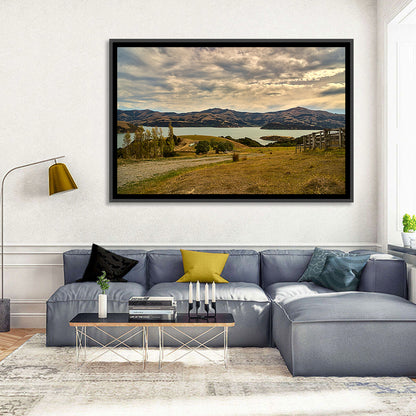 Akaroa Lake Gravel Path View Wall Art