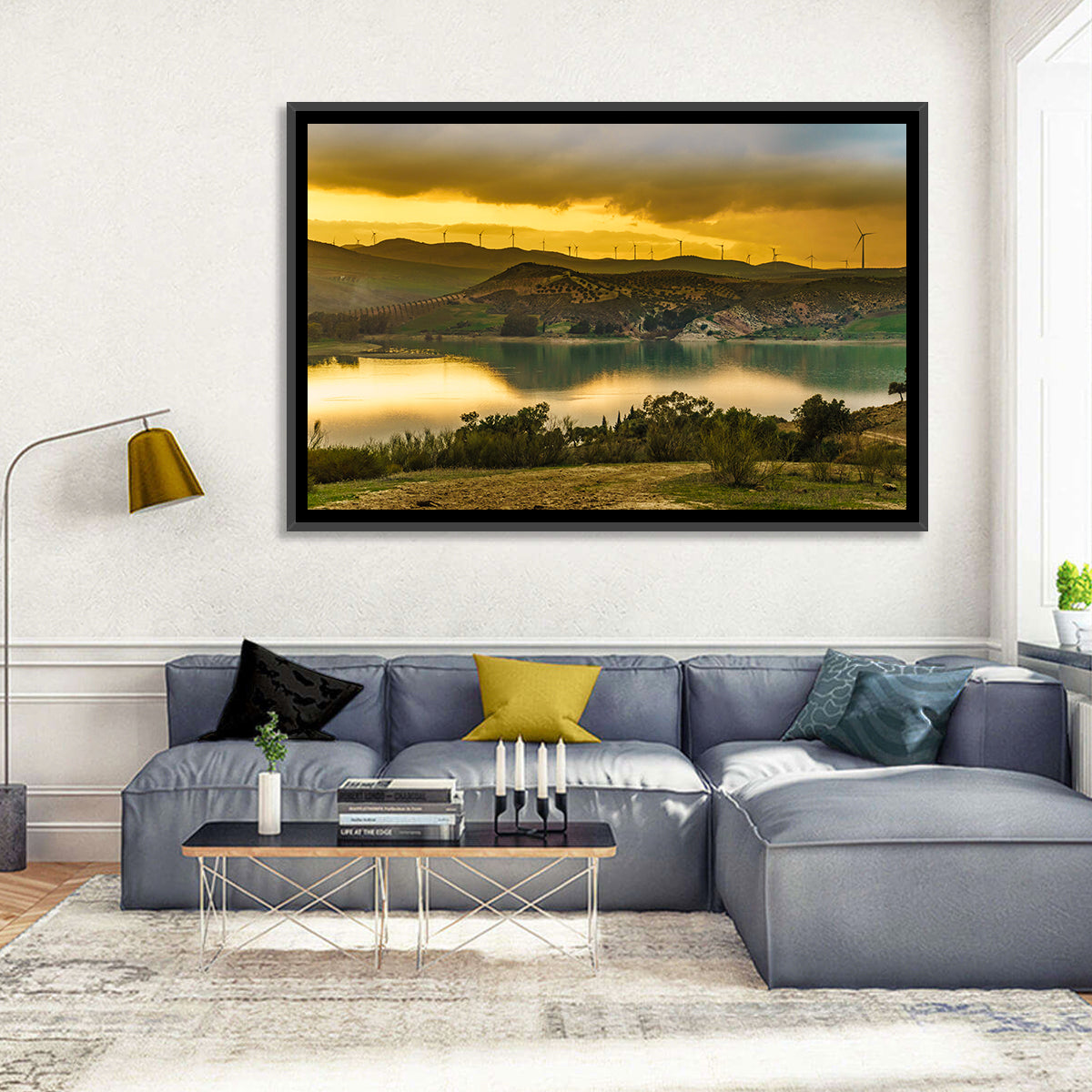 Andalucia Wind Farm at Golden Hour Wall Art