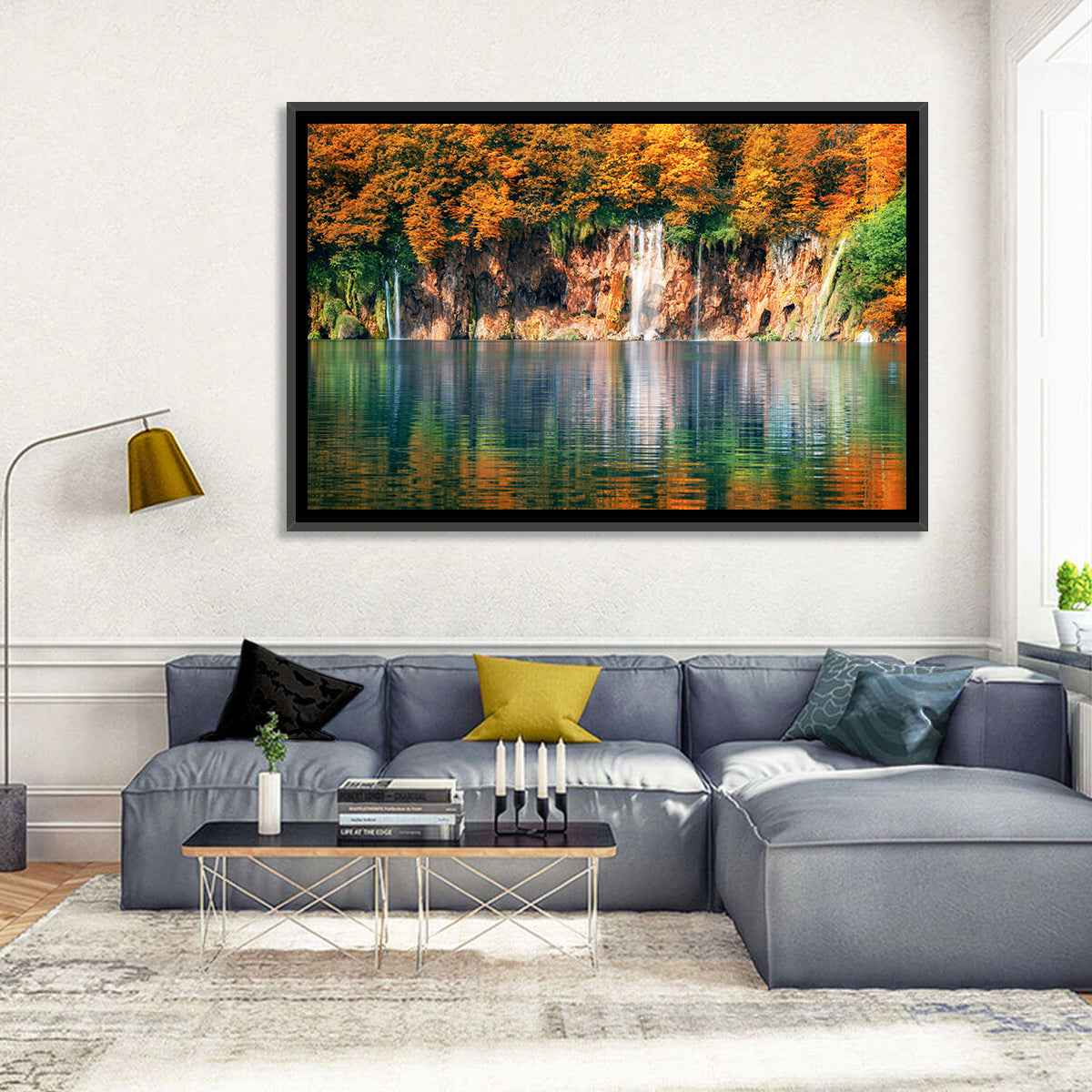 Autumn Reflections at Plitvice Lakes Wall Art