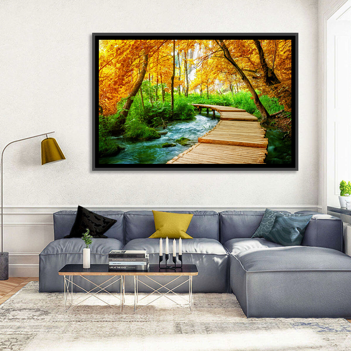 Plitvice Autumn Boardwalk Wall Art
