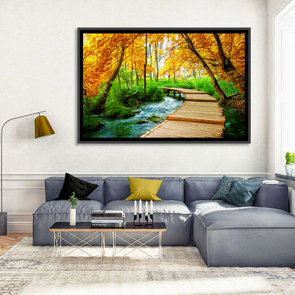 Plitvice Autumn Boardwalk Wall Art