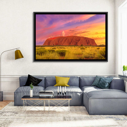 Uluru Golden Hour Sunset Wall Art