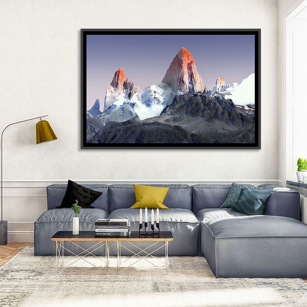 Mount Fitz Roy Wall Art in a room, landscape