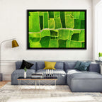 Verdant Rice Terrace Grid Wall Art
