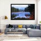 Lynn County Lake Cabin Reflection Wall Art