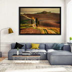 Val D’orcia Winding Golden Road Wall Art
