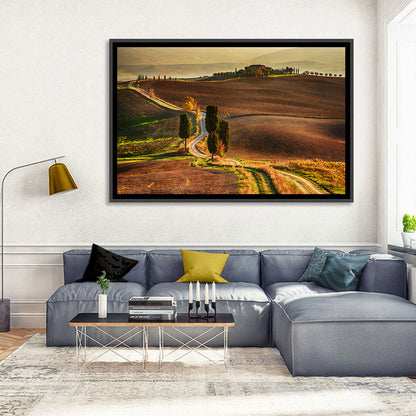 Val D’orcia Winding Golden Road Wall Art