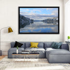 Coeur D Alene Winter Lake Reflection Wall Art