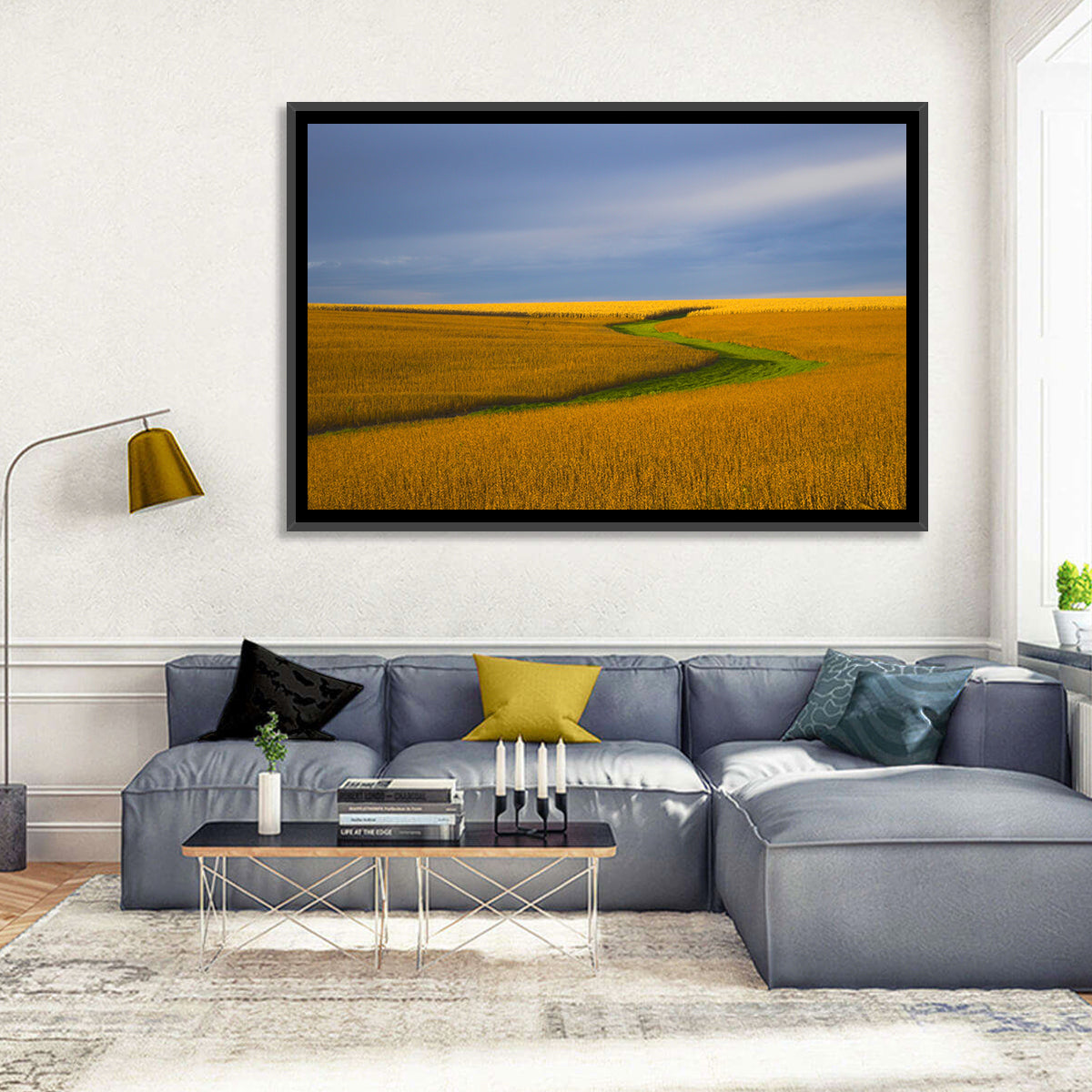 Golden Hour Soybean Field Wall Art