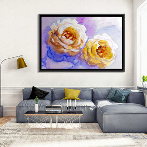 Artistic Roses Couple Wall Art