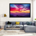 Golden Dusk Cloud Mountains Wall Art