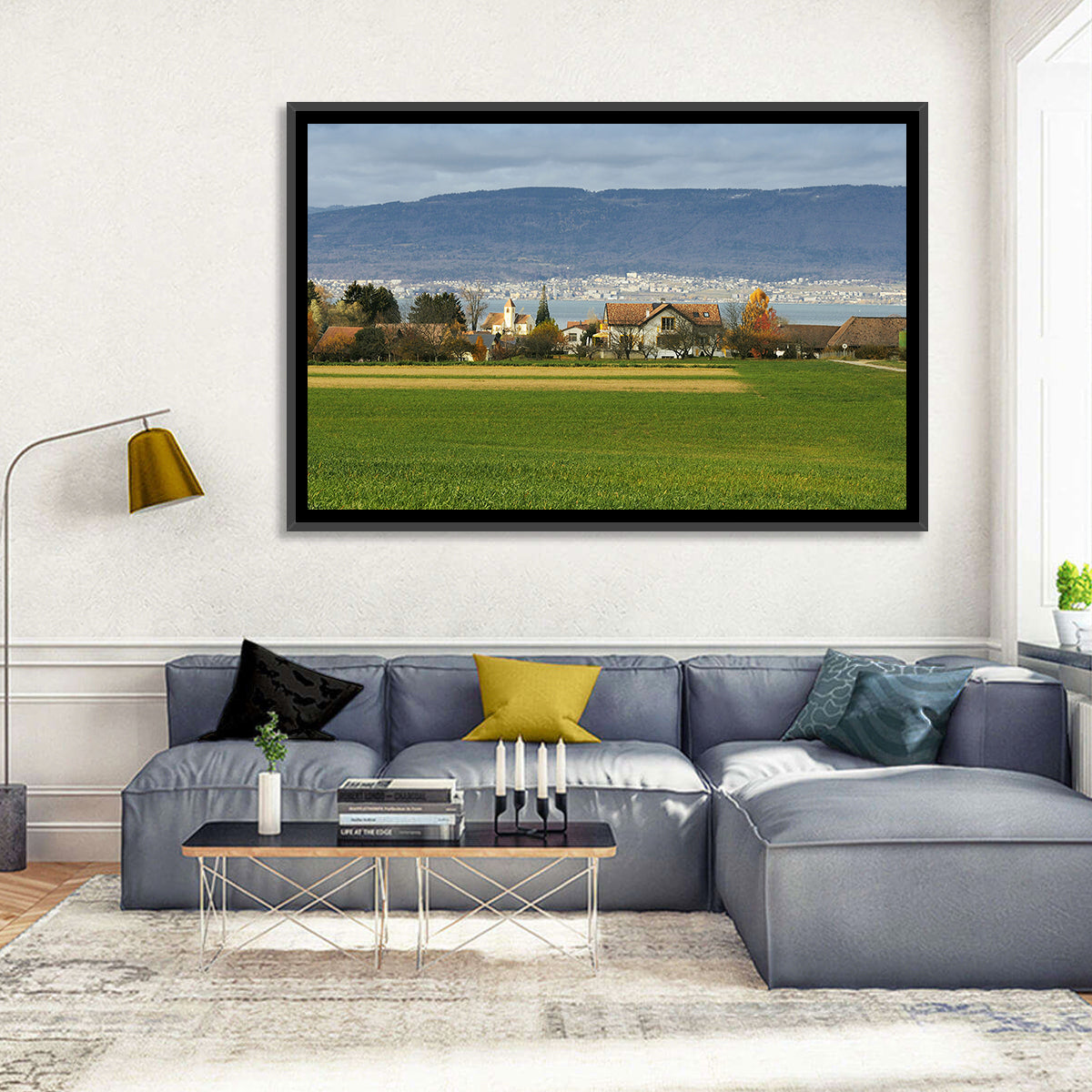 Lake Neuchatel Countryside View Wall Art