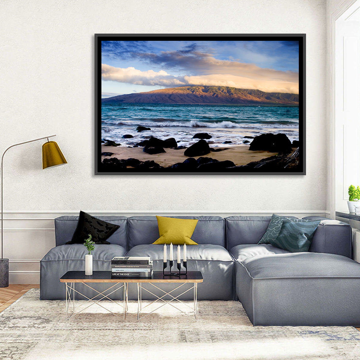 Kihei Golden Coastline Wall Art
