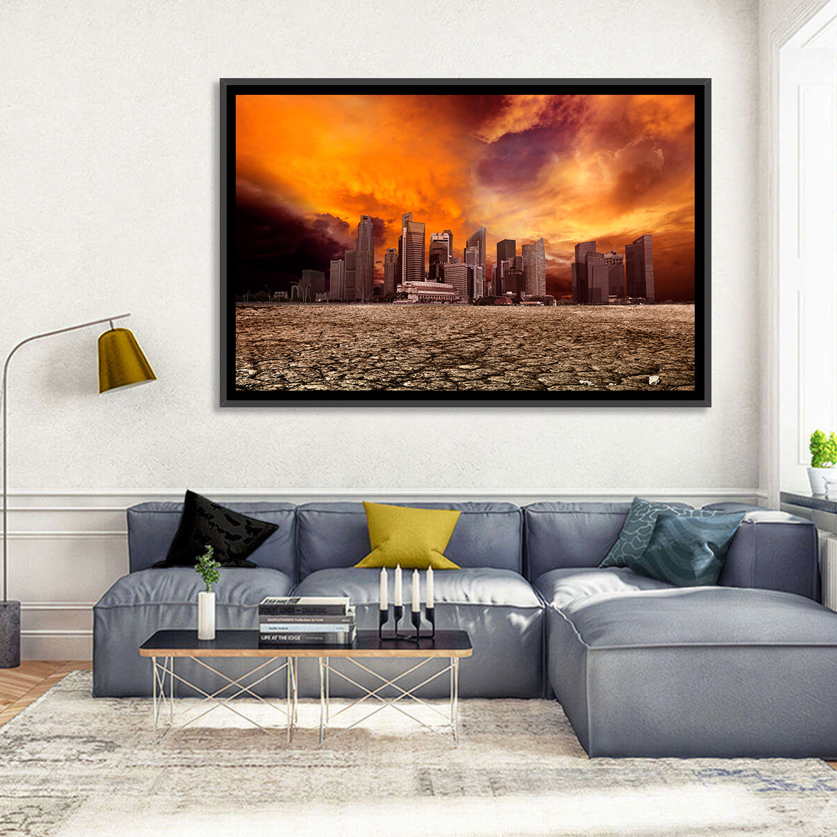 Desolate Singapore Skyline Wall Art