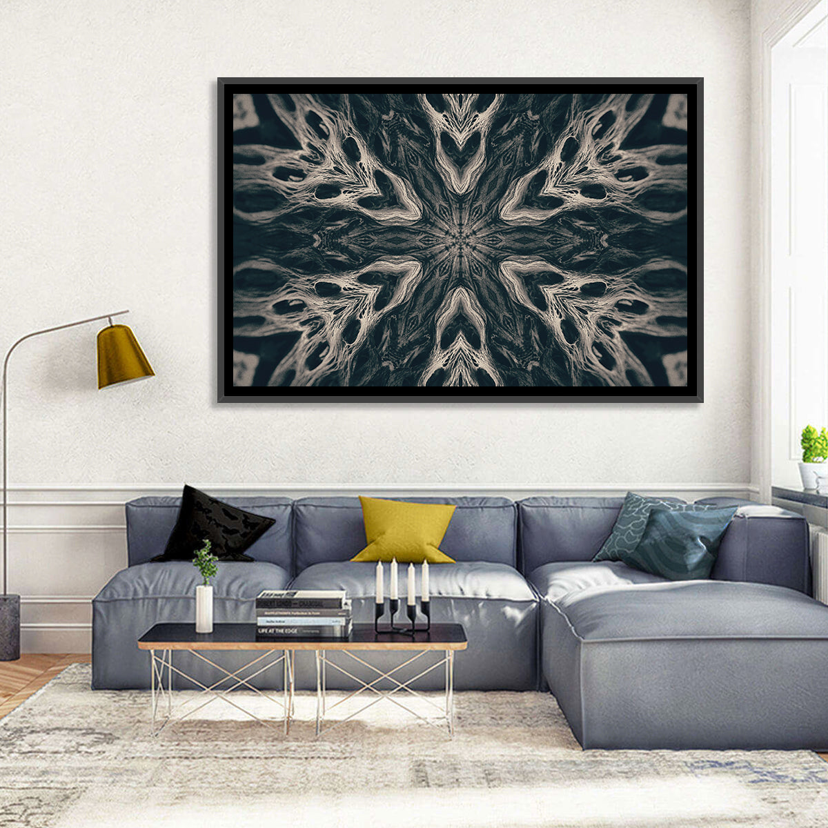 Black Gothic Demon Mandala Wall Art