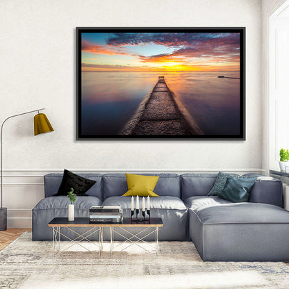 Stone Pier to Glowing Horizon Wall Art