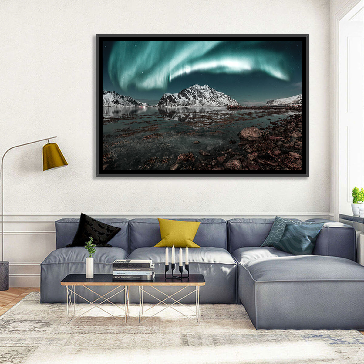 Lofoten Aurora Reflection Wall Art