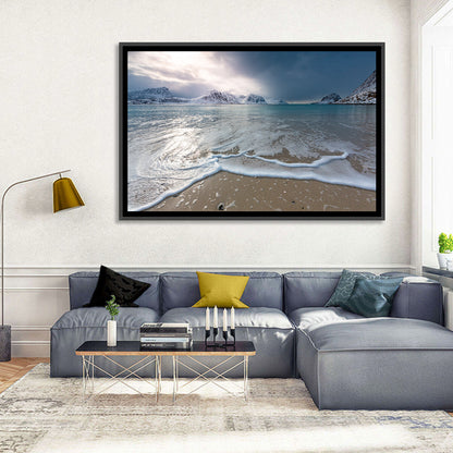 Haukland Beach Winter Light Wall Art