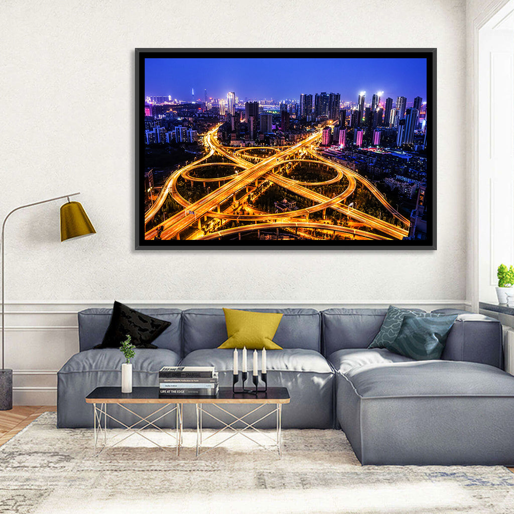 Hanyang District Interchange Nightscape Wall Art