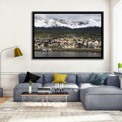 Ushuaia Harbor and Snowcapped Mountains Wall Art