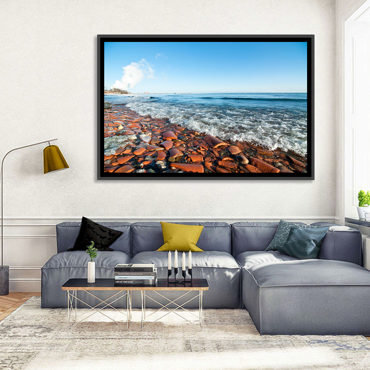 Lake Ontario Terracotta Shoreline Wall Art