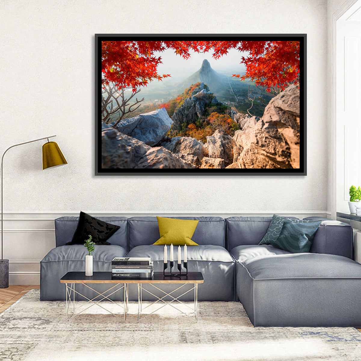 Khao Nor Maple Framed Peak Wall Art in a room, landscape