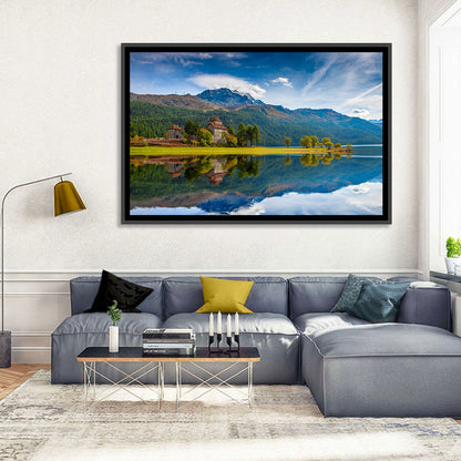 Lake Silvaplana with Crap Da Sass Wall Art