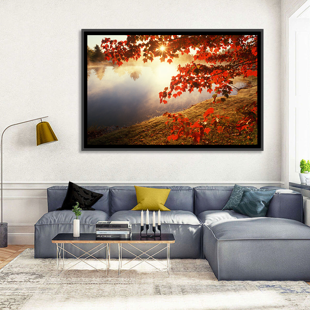 Autumn Pond Sunrise Connecticut Wall Art